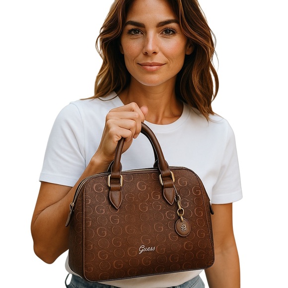 Guess Burgundy Handbag - Picture 1 of 6